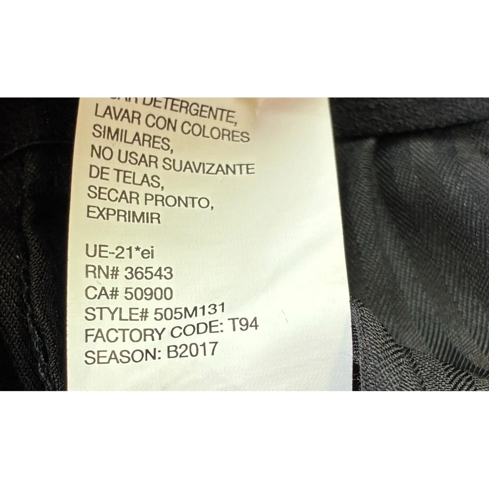 Van Heusen Mens Dress Pants 34x34 Black Straight Fit Stretch Flat Front 505M131